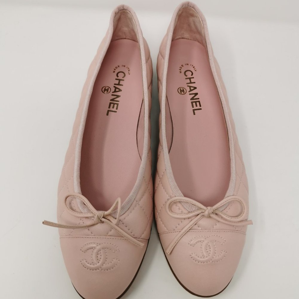 CHANEL Leather Pink Ballet Flats - Picture 4 of 8